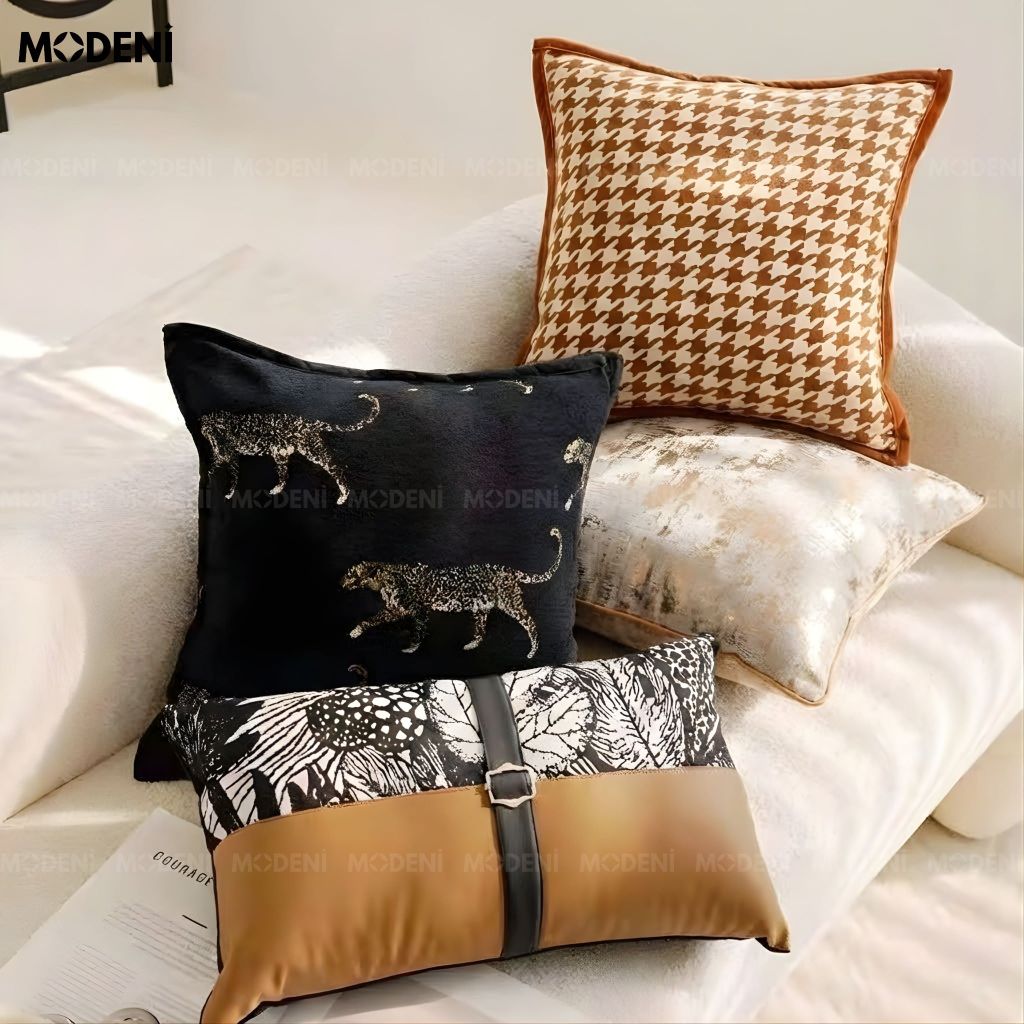 Set Vỏ Gối Sofa Savanna Luxe Cao Cấp Phong Cách Phá Cách Hiện Đại