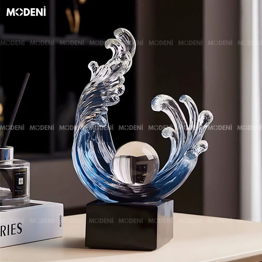 Tượng Trang Trí Aquen Cao Cấp nghệ thuật trừu tượng cho không gian làm việc, điểm nhấn cân bằng và tĩnh lặng