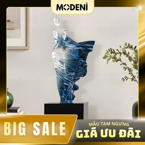  Tượng Breeze Blue Decor Nghệ Thuật Cao Cấp – Dáng Chuyển Động Mềm Mại, Tôn Vẻ Sang Trọng Cho Phòng Khách & Kệ Tủ 