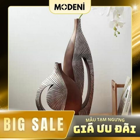  Bình Hoa Sứ Horizon Cao Cấp Hiện Đại Họa Tiết 3D | Tạo Hình Khối Ánh Kim Nghệ Thuật – Decor Bàn Console, Kệ Tủ Nổi Bật 