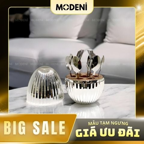  Bộ Đựng Muỗng Nĩa Sienna Silver Sang Trọng Cao Cấp 