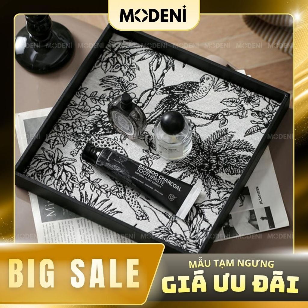 Khay Aylin Tiger – Decor Hình Vuông Hiện Đại – Hoạ Tiết Jacquard Nghệ Thuật Cá Tính, Nhỏ Gọn, Phù Hợp Bàn Sofa, Bàn Trang Điểm, Không Gian Tối Giản