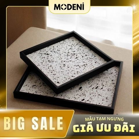  Khay Bliss Gỗ – Decor Tối Giản Hiện Đại – Mặt Tơ Ngựa Vân Loang Nghệ Thuật, Nhỏ Gọn Tiện Dụng Cho Bàn Sofa, Phòng Khách 