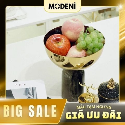  Tô Henry Đựng Trái Cây Đế Đá Cẩm Thạch – Thiết Kế Sang Trọng – Màu Vàng Gold Hiện Đại – Decor Bàn Ăn, Phòng Khách, Quầy Bar 