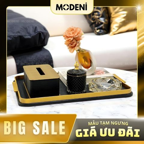  Khay Chữ Nhật Elme – Khay Decor Sang Trọng Cao Cấp – Tay Cầm Mạ Vàng Đẳng Cấp – Phù Hợp Trang Trí Bàn Sofa, Bàn Console, Phòng Khách Hiện Đại 