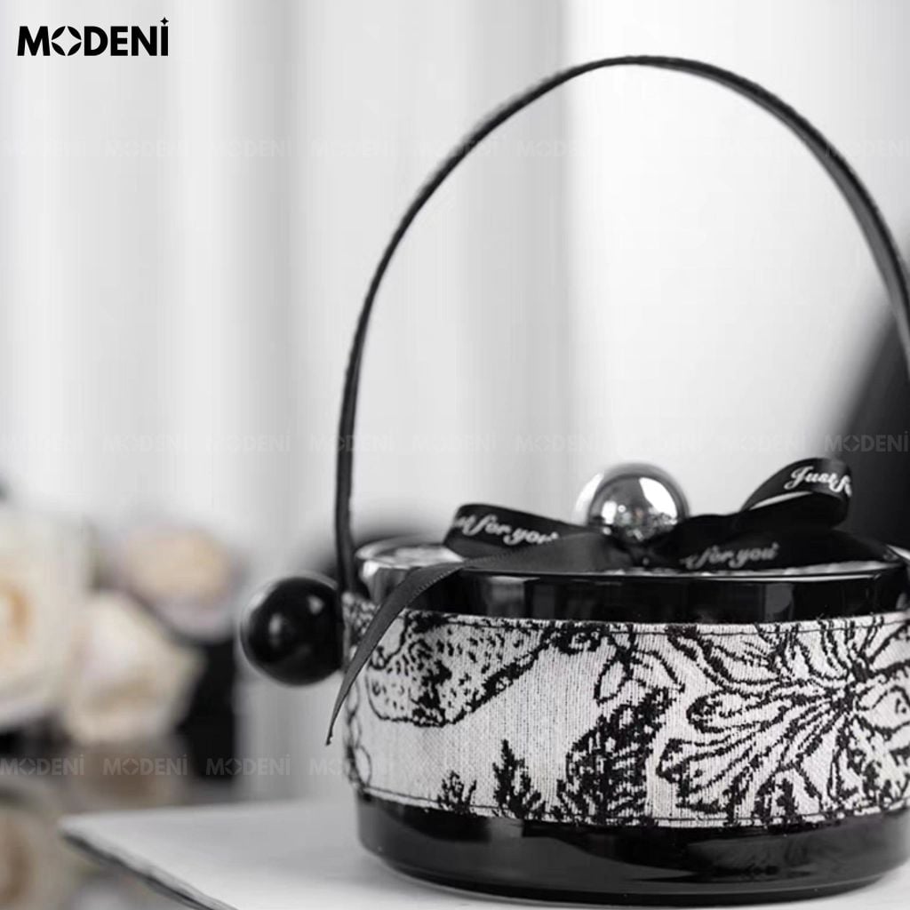 Lọ Đựng Trái Cây Spark Gốm Sứ Cao Cấp Họa Tiết Hoa Cổ Điển Cho Bàn Ăn/Phòng Khách Sang Trọng