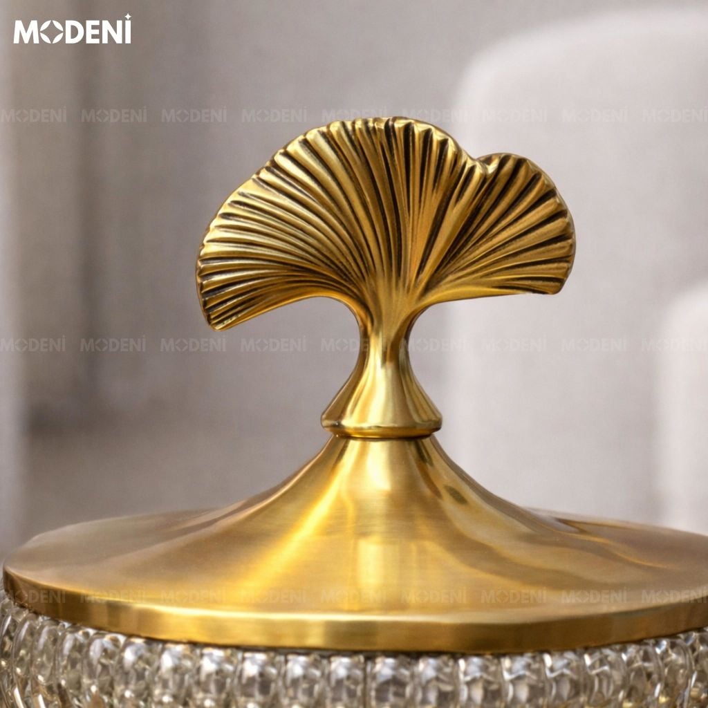 Hủ Thủy Tinh Vortex Cao Cấp Họa Tiết Xoắn Nghệ Thuật Cho Phòng Ăn Phong Cách Luxury