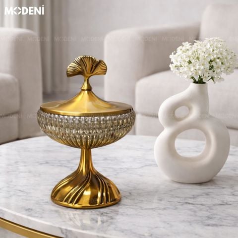  Hủ Thủy Tinh Vortex Cao Cấp Họa Tiết Xoắn Nghệ Thuật Cho Phòng Ăn Phong Cách Luxury 