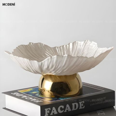  Tô trái cây Velora thủy tinh họa tiết cánh hoa xếp lớp phù hợp bàn ăn sang trọng 