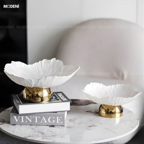  Tô trái cây Velora thủy tinh họa tiết cánh hoa xếp lớp phù hợp bàn ăn sang trọng 