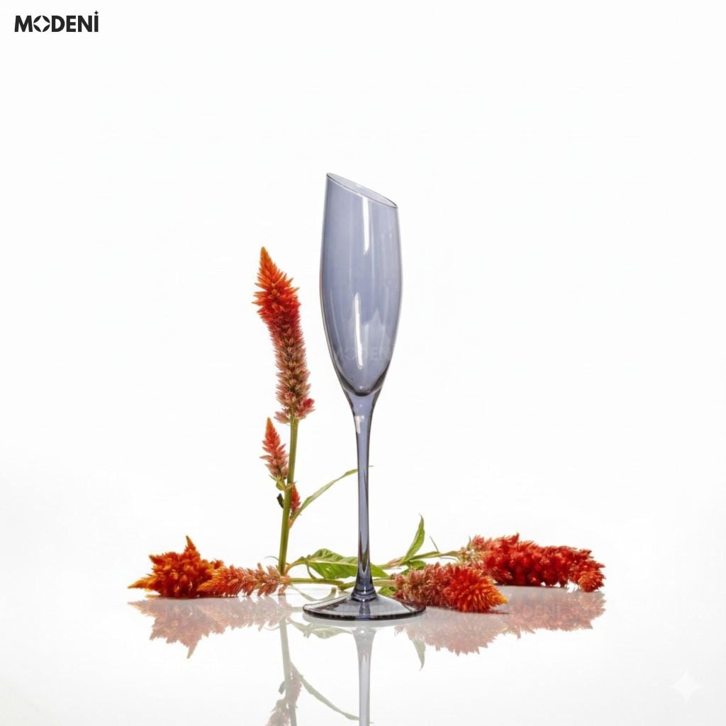 Ly Rượu Sâm Panh Relic Vạt Chéo Thủy TInh Cao Cấp Cho Tiệc Rượu Sang Trọng