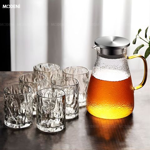  Bộ Bình Ly Thủy Tinh Shien Cao Cấp Cho Bàn Tiếp Khách Hiện Đại 