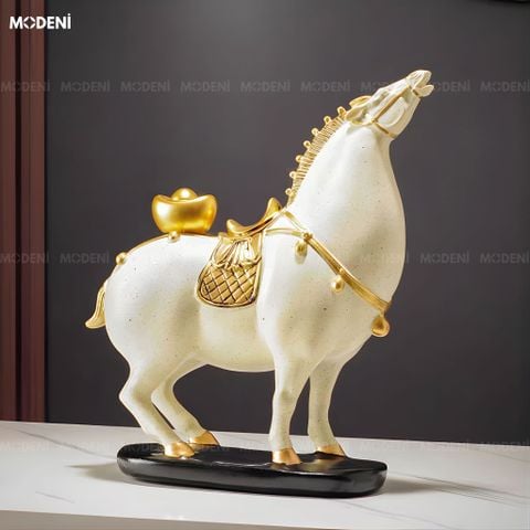  Tượng Trang Trí Glyph Trắng Composite Cao Cấp Đúc Nguyên Khối Sang Trọng Cho Không Gian Hiện Đại Sang Trọng 