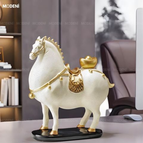  Tượng Trang Trí Glyph Trắng Composite Cao Cấp Đúc Nguyên Khối Sang Trọng Cho Không Gian Hiện Đại Sang Trọng 