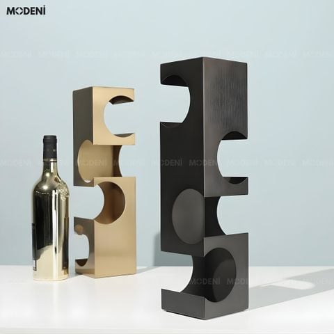  Kệ Rượu Prist Đen Kim Loại Nguyên Khối Ánh Kim 4 Tầng  Cho Không Gian Decor Hiện Đại 