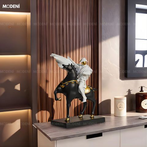  Tượng Trang Trí Lumen Black Composite Cao Cấp Đúc Nguyên Khối - Điểm Nhấn Cho Bàn Console, Kệ Tủ Và Không Gian Hiện Đại 