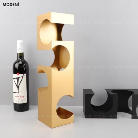  Kệ Rượu Prist Gold Kim Loại Nguyên Khối Ánh Kim 4 Tầng  Cho Không Gian Decor Hiện Đại 