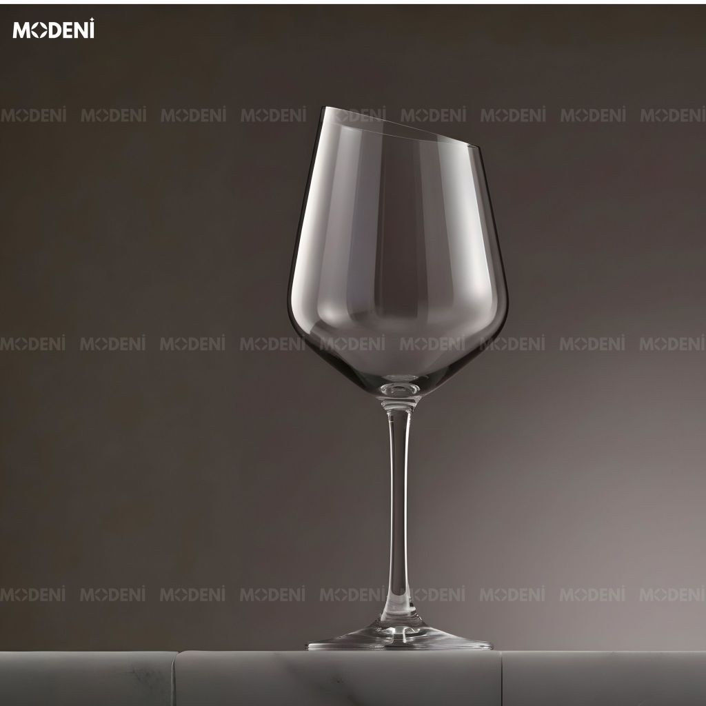 Ly Rượu Vang Tenet Liqueur Vạt Chéo Thủy TInh Cao Cấp Cho Tiệc Rượu Sang Trọng