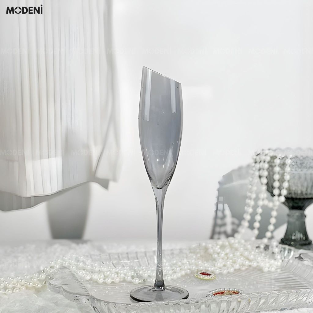 Ly Rượu Sâm Panh Relic Vạt Chéo Thủy TInh Cao Cấp Cho Tiệc Rượu Sang Trọng