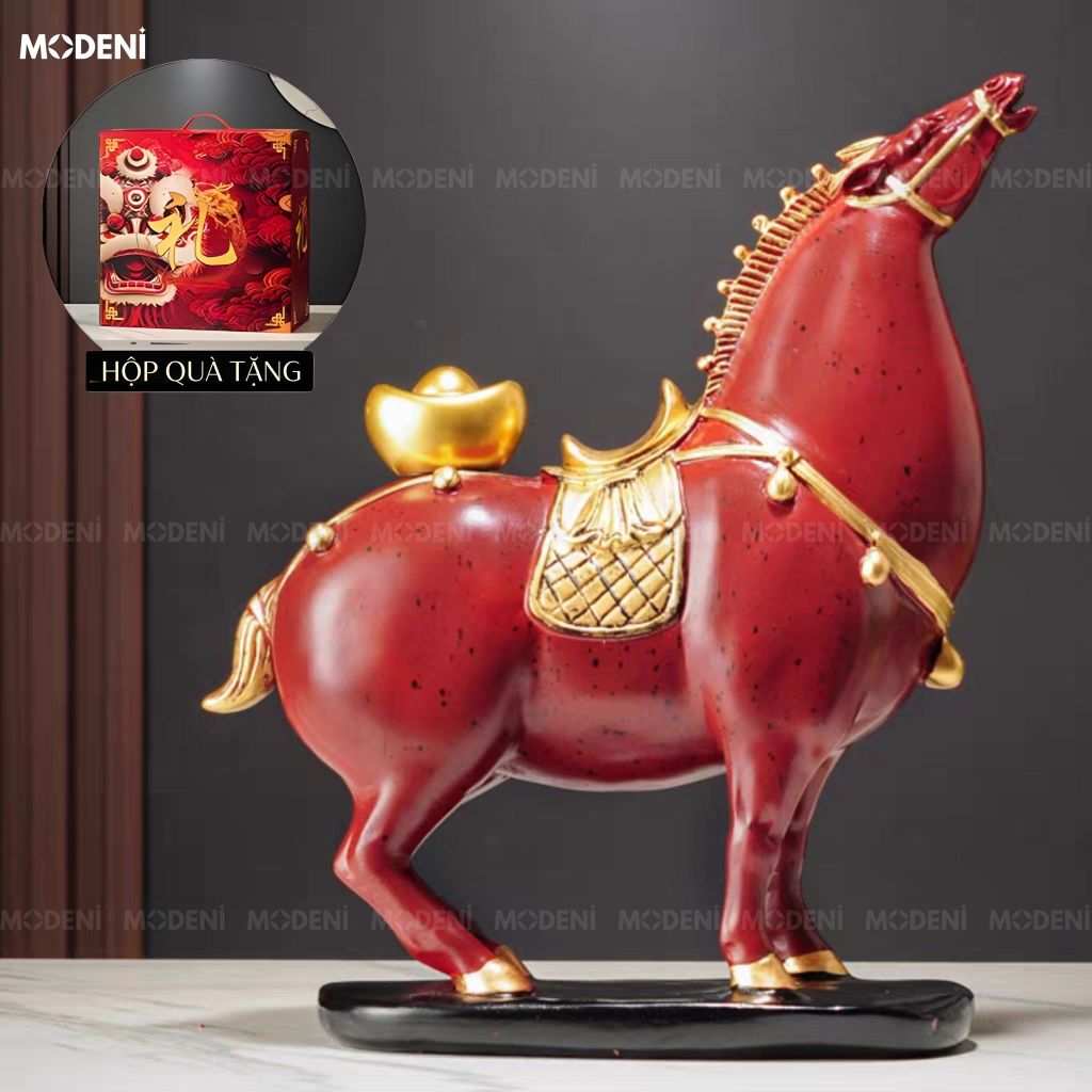 Tượng Trang Trí Glyph Đỏ Composite Cao Cấp Đúc Nguyên Khối Sang Trọng Cho Không Gian Hiện Đại Sang Trọng