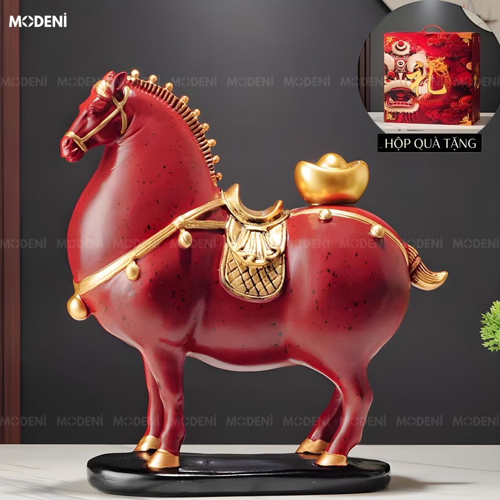 Tượng Trang Trí Glyph Đỏ Composite Cao Cấp Đúc Nguyên Khối Sang Trọng Cho Không Gian Hiện Đại Sang Trọng