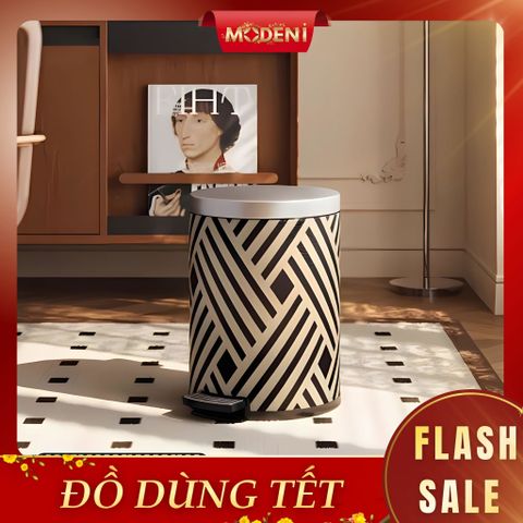  Thùng rác Geometric da cao cấp khung thép bền vững phong cách Indochine cho không gian trung tâm thư giãn ấn tượng 