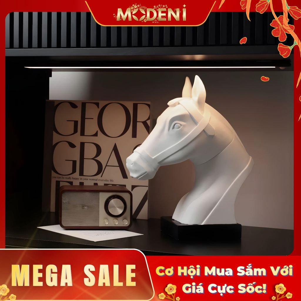Tượng Trang Trí Lorne Ngựa Nghệ Thuật – Thiết Kế Tối Giản Trắng Tinh Khôi – Phù Hợp Decor Bàn Làm Việc, Kệ Sách hoặc Góc Nghệ Thuật Hiện Đại