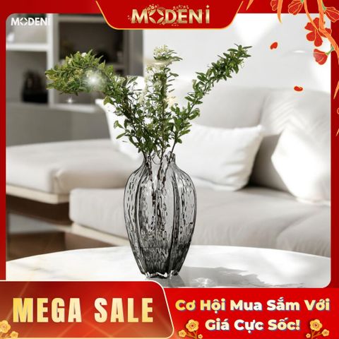  Bình Hoa Thủy Tinh Otis Cao Cấp – Gợn Sóng Nghệ Thuật – Decor Phong Cách Hiện Đại Tối Giản Cho Bàn Console, Kệ Tủ 