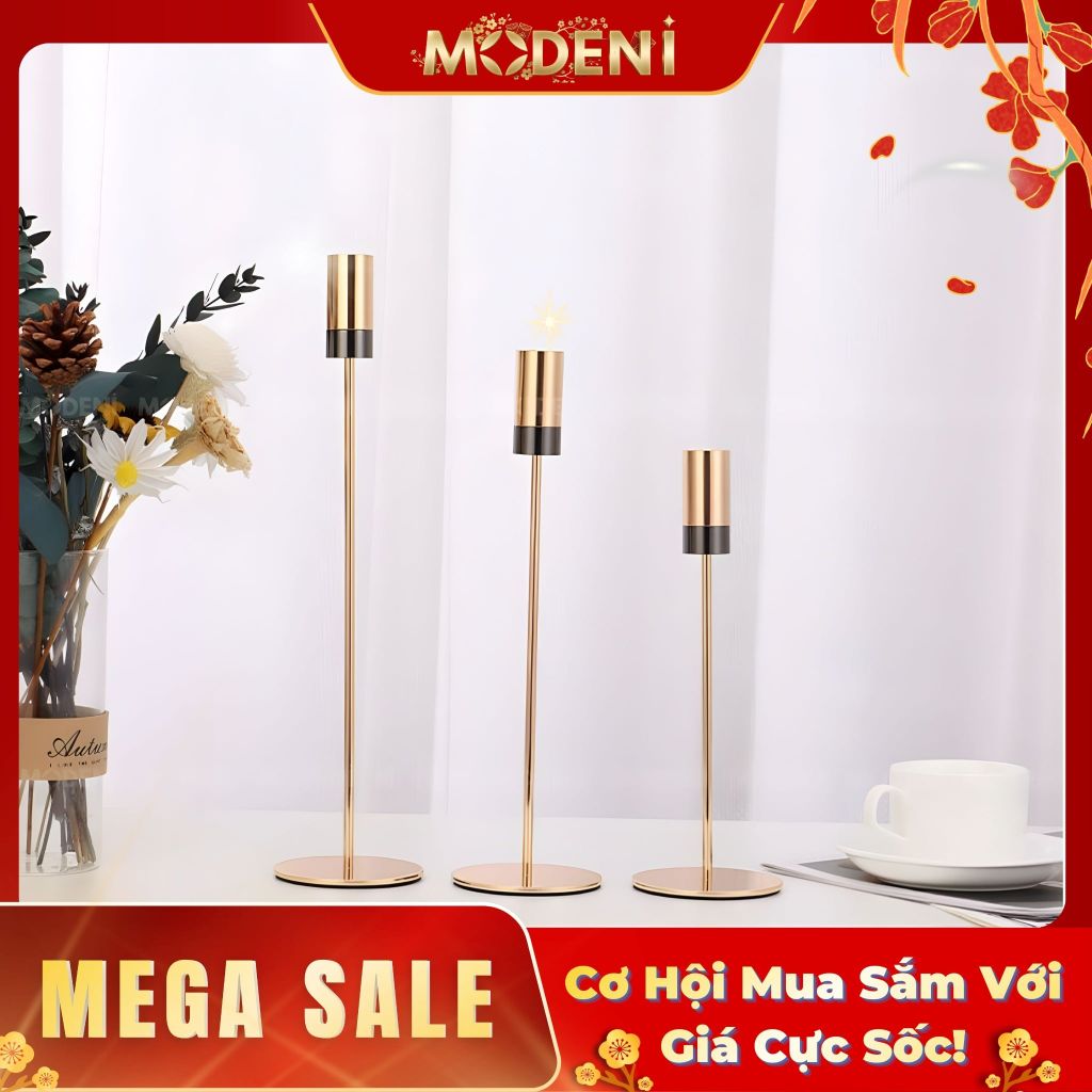 Chân nến Merrick Gold Cao Cấp Sang Trọng