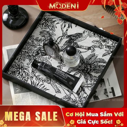  Khay Aylin Tiger – Decor Hình Vuông Hiện Đại – Hoạ Tiết Jacquard Nghệ Thuật Cá Tính, Nhỏ Gọn, Phù Hợp Bàn Sofa, Bàn Trang Điểm, Không Gian Tối Giản 