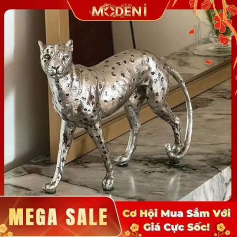  Tượng Báo Soren Trang Trí Ánh Bạc – Phong Cách Nghệ Thuật Hiện Đại – Điểm Nhấn Mạnh Mẽ Cho Không Gian Có Gu 