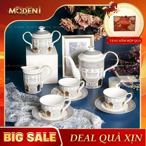  Bộ Bình Trà Họa Tiết Ngôi Nhà Hime Cao Cấp Sang Trọng 