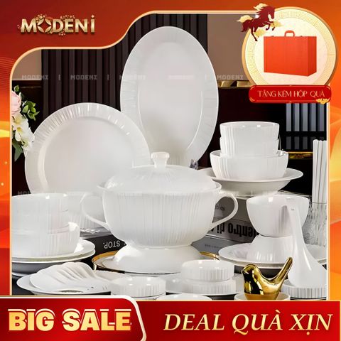  Bộ Chén Đĩa Sứ Tráng men Lumina Cao Cấp Sang Trọng 