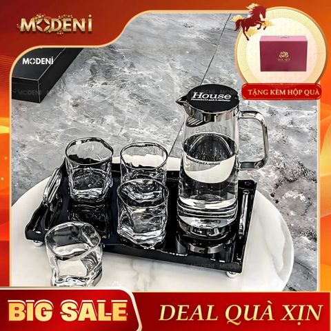  Hilda – Bộ Bình Ly Thủy Tinh Cao Cấp Sang Trọng – Phù Hợp Cho Bàn Tiếp Khách, Biệt Thự hoặc Quà Tặng 