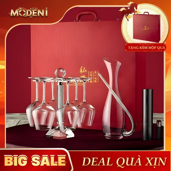  Bộ Bình Ly Rượu The BACKBONE Pha Lê Cao Cấp Quà Tặng Tân Gia Ánh Bạc Sang Trọng Đẳng Cấp 