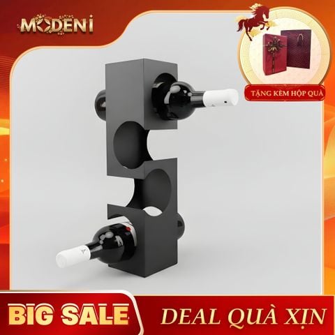  Kệ Rượu Prist Đen Kim Loại Nguyên Khối Ánh Kim 4 Tầng  Cho Không Gian Decor Hiện Đại 