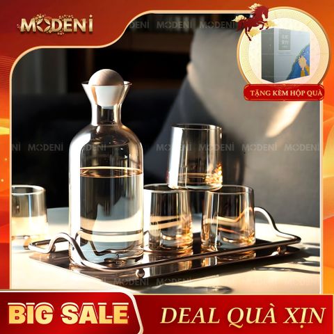  Layla Cam – Bộ Bình Nước Cao Cấp Thủy Tinh Sang Trọng –  Phù Hợp Bàn Tiếp Khách hoặc Làm Quà Tặng 