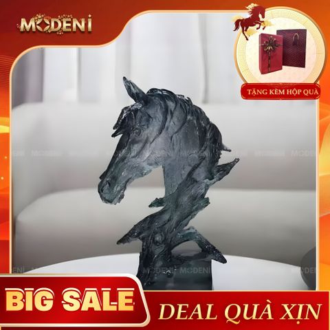  Tượng Ngựa Trang Trí Acacia Đen Cao Cấp – Tượng Decor Đầu Ngựa Nghệ Thuật – Món Quà Tân Gia Lý Tưởng 