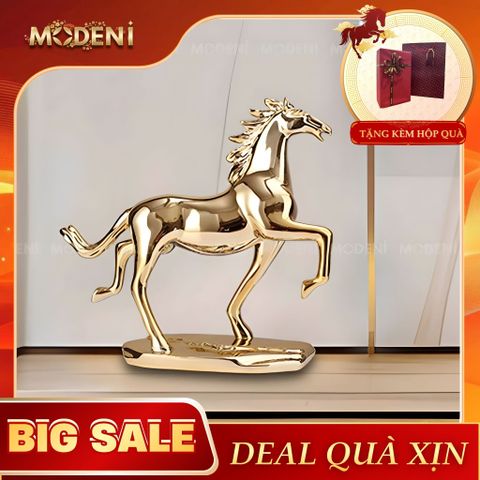  Tượng Trang Trí Ngựa Chạy Ravix Gold – Decor Mạ Vàng Sang Trọng – Biểu Tượng Thành Công & Quyền Lực 