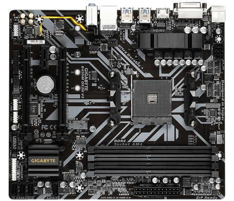  Mainboard Gigabyte B450M DS3H V2 (rev. 1.x) | AMD B450, Socket AM4, Micro ATX, 4 khe DDR4 