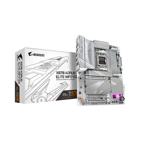  Mainboard Gigabyte X870 Aorus Elite WiFi 7 ICE - Trắng 