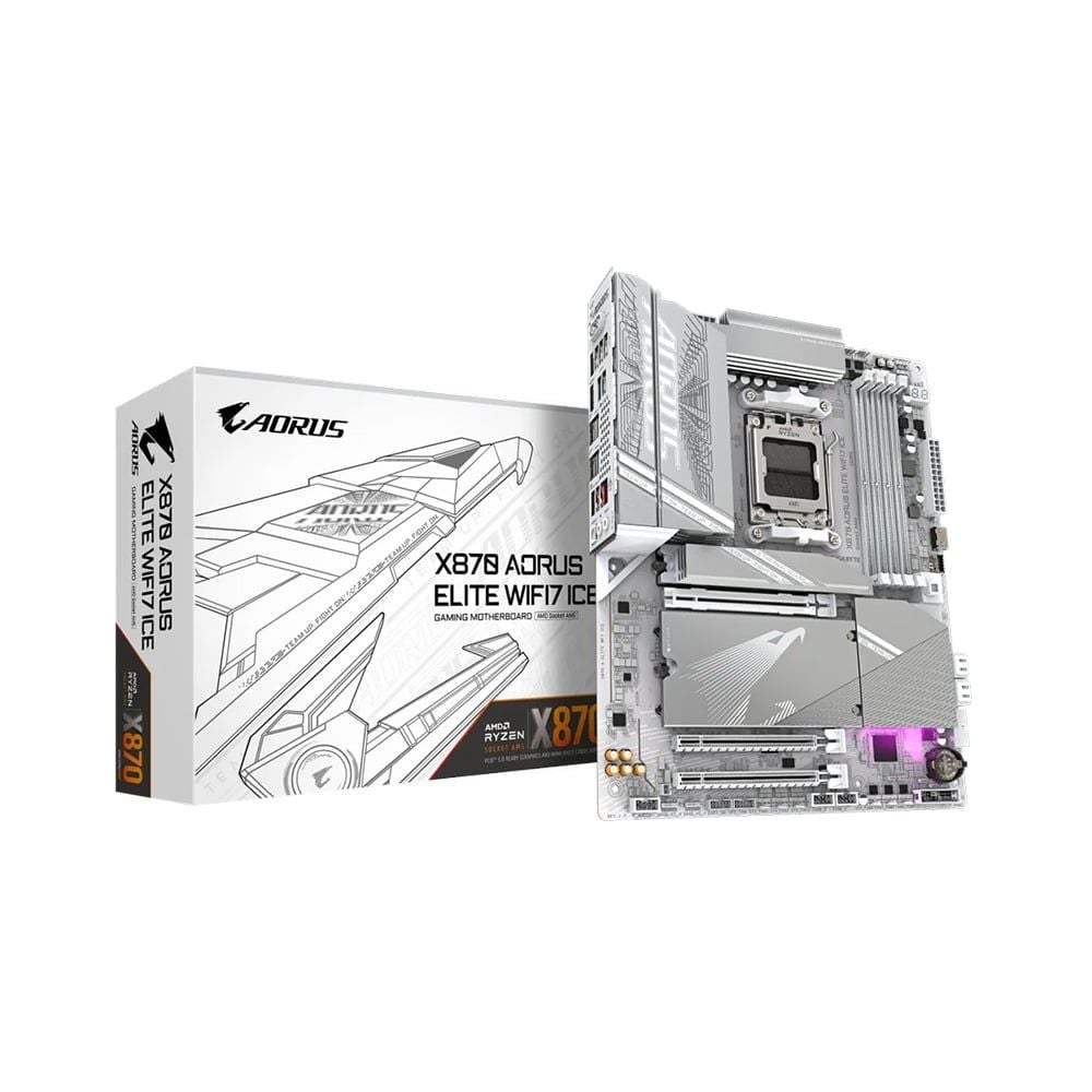  Mainboard Gigabyte X870 Aorus Elite WiFi 7 ICE - Trắng 