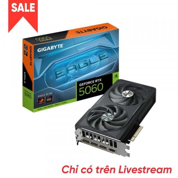  Card màn hình VGA GIGABYTE GeForce RTX 5060 EAGLE OC 8GB GDDR7 