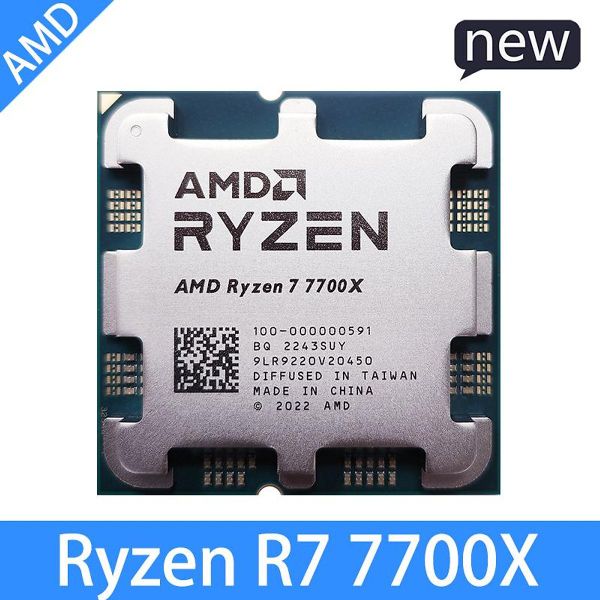 CPU AMD R7 7700X Tray New (4.5 Ghz up to 5.4GHZ / 40MB / 8 Cores, 16 threads /AM5 ) 