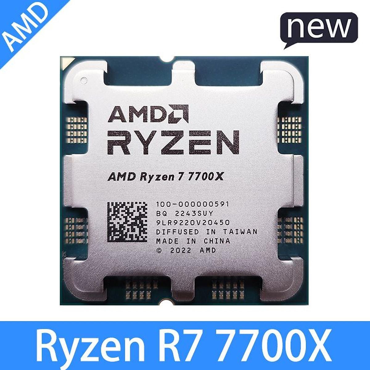 CPU AMD R7 7700X Tray New (4.5 Ghz up to 5.4GHZ / 40MB / 8 Cores, 16 threads /AM5 )