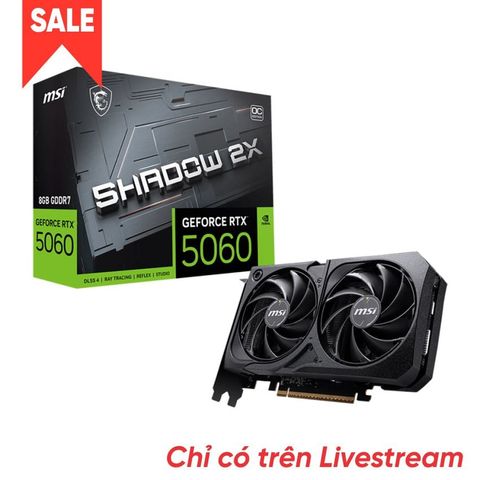  Card màn hình VGA MSI GeForce RTX 5060 8GB SHADOW 2X OC GDDR7 