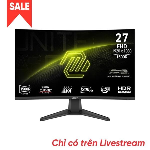  Màn hình MSI MAG 276CF E20 (27 inch/FHD/VA/200Hz/0.5ms/Cong) 