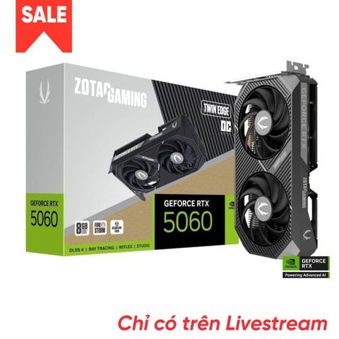  Card màn hình ZOTAC GAMING GeForce RTX 5060 8GB Twin Edge OC 