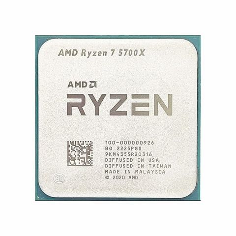  CPU AMD Ryzen 7 5700X Tray New (3.4 GHz Upto 4.6GHz / 36MB / 8 Cores, 16 Threads / 65W / Socket AM4) 
