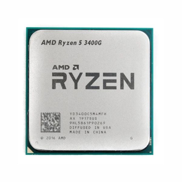  CPU AMD Ryzen 5 3400G Tray New (3.7GHz, Up to 4.2GHz, 4 nhân, 8 luồng, 4MB, AM4 